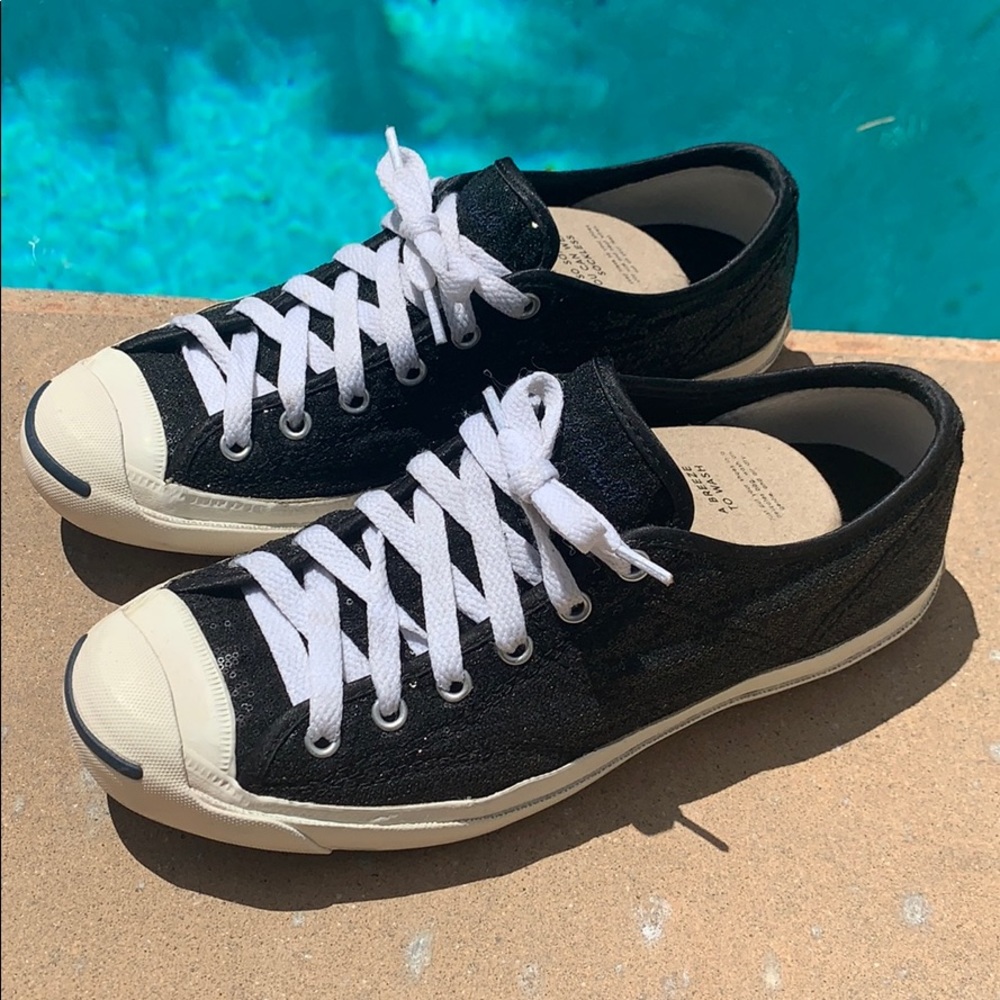 Jack Purcell 🖤 Glitter Low Top W7